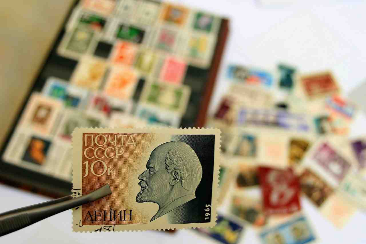 communiste, lénine, timbre-poste